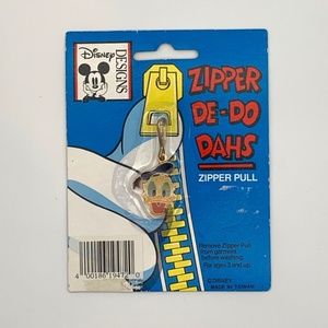 Vintage Sealed Disney Donald Duck Zipper De-Do Dahs Zipper Pull